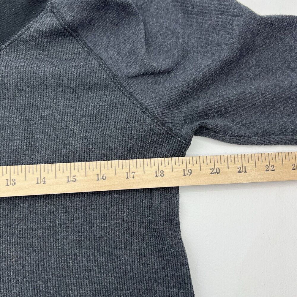 Eddie Bauer Thermal Cowl Neck Shirt Womens Large Gray Long Sleeve Waffle Knit - Picture 9 of 10